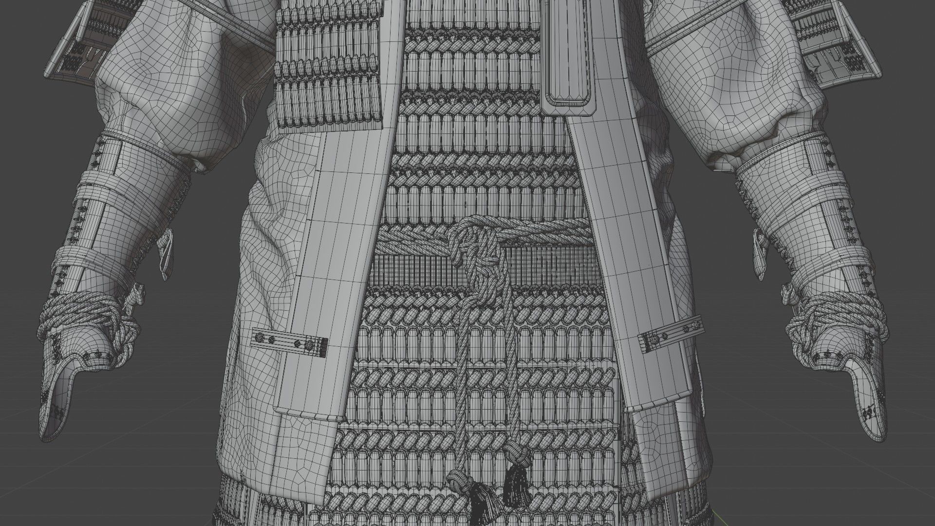 MEDIEVAL japanese Samurai 3D model_41