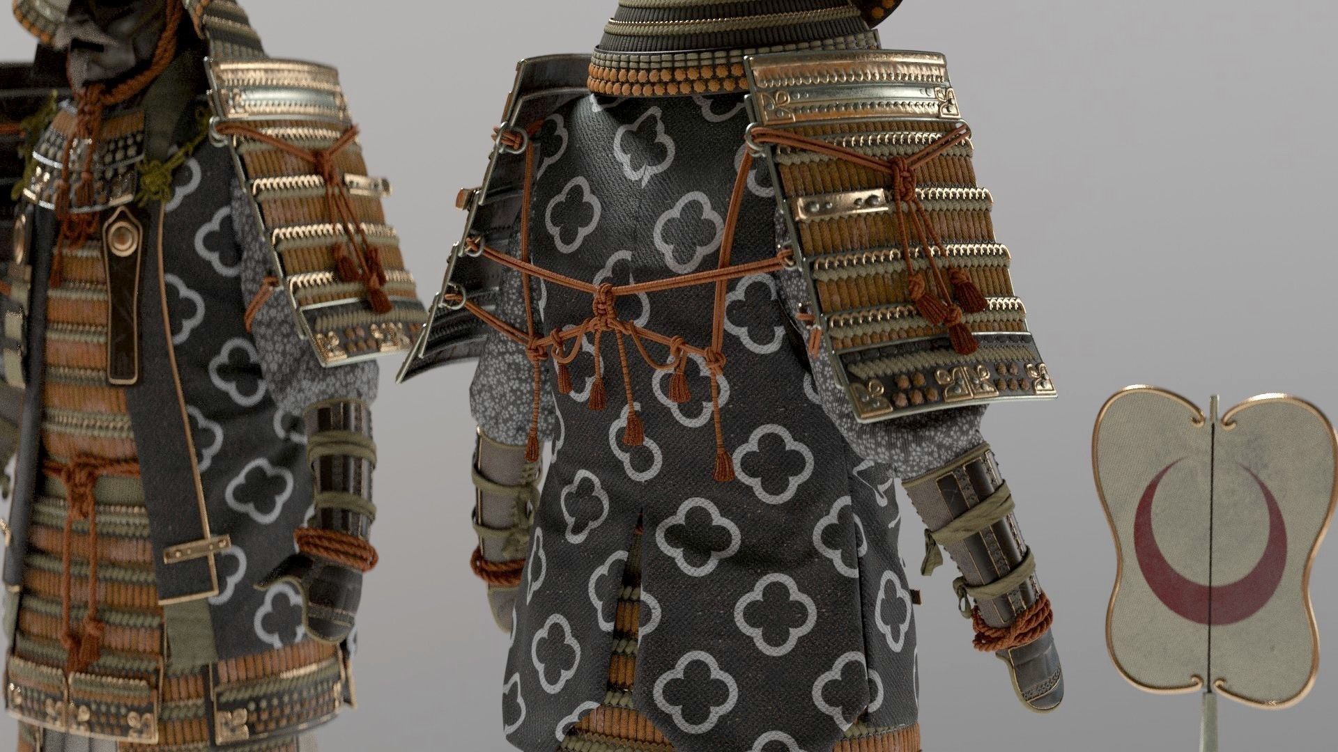 MEDIEVAL japanese Samurai 3D model_28