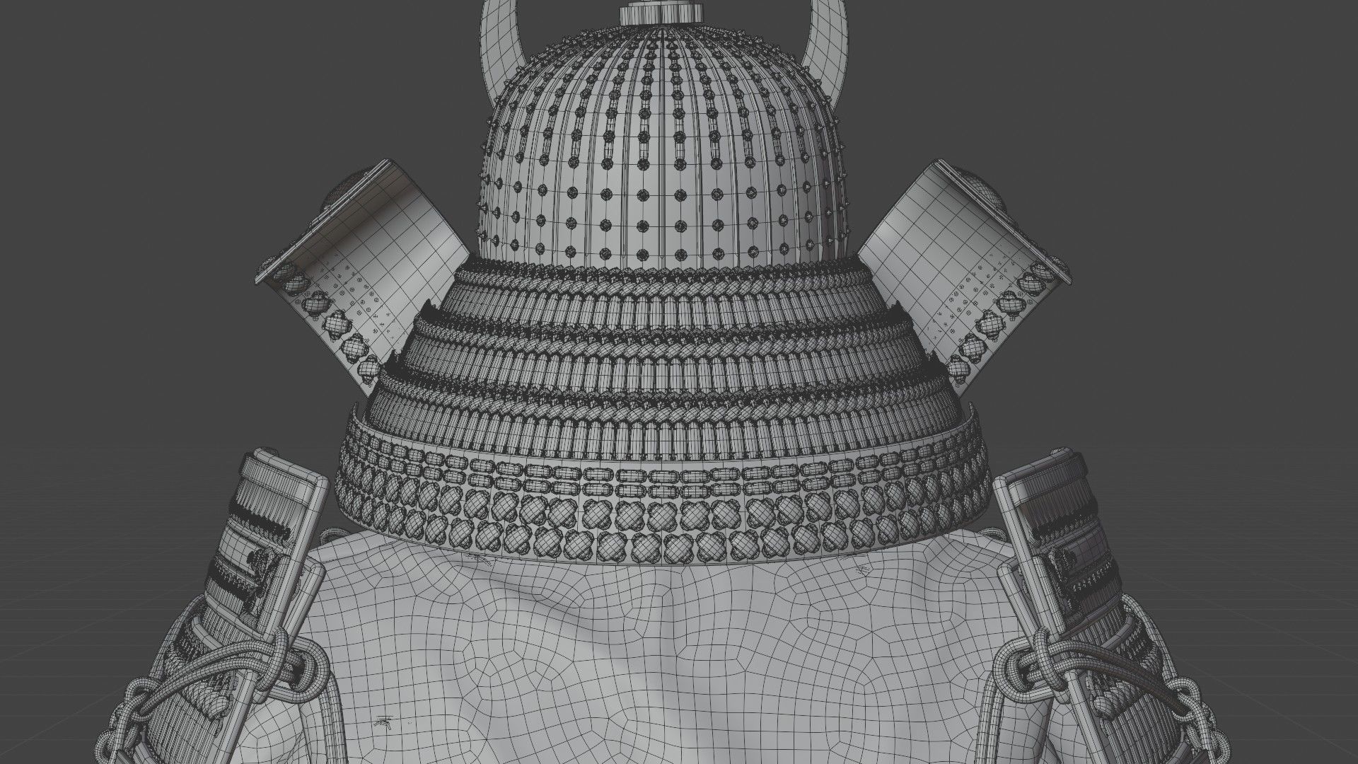 MEDIEVAL japanese Samurai 3D model_39