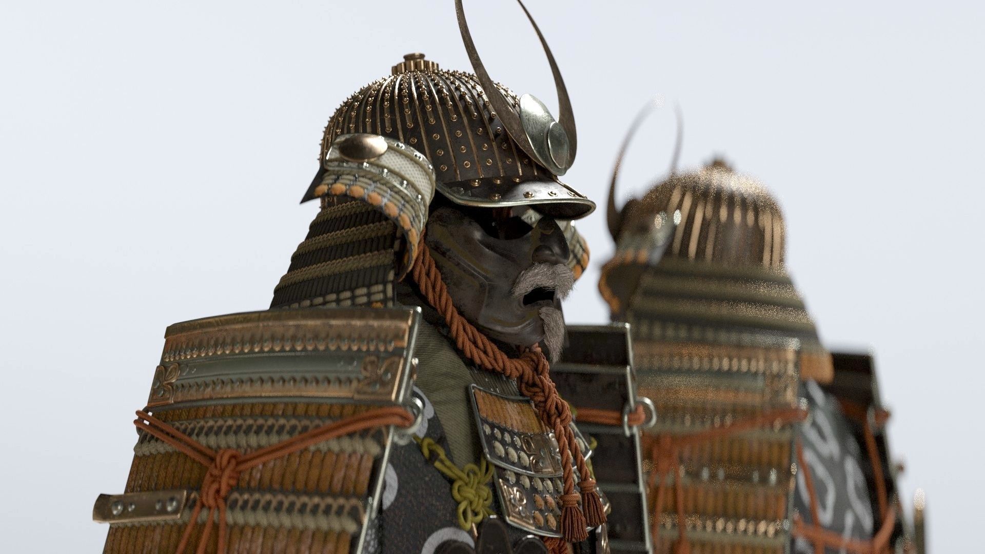 MEDIEVAL japanese Samurai 3D model_25