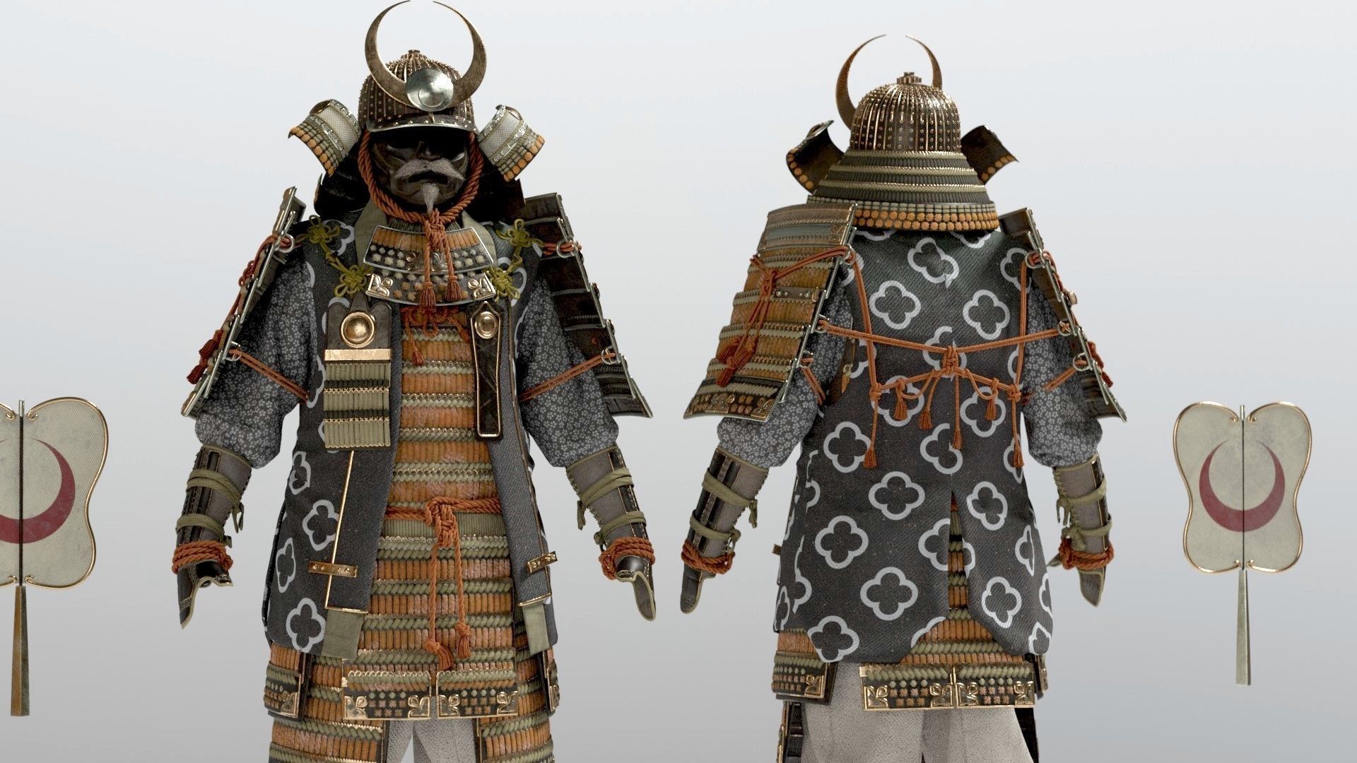 MEDIEVAL japanese Samurai 3D model_24