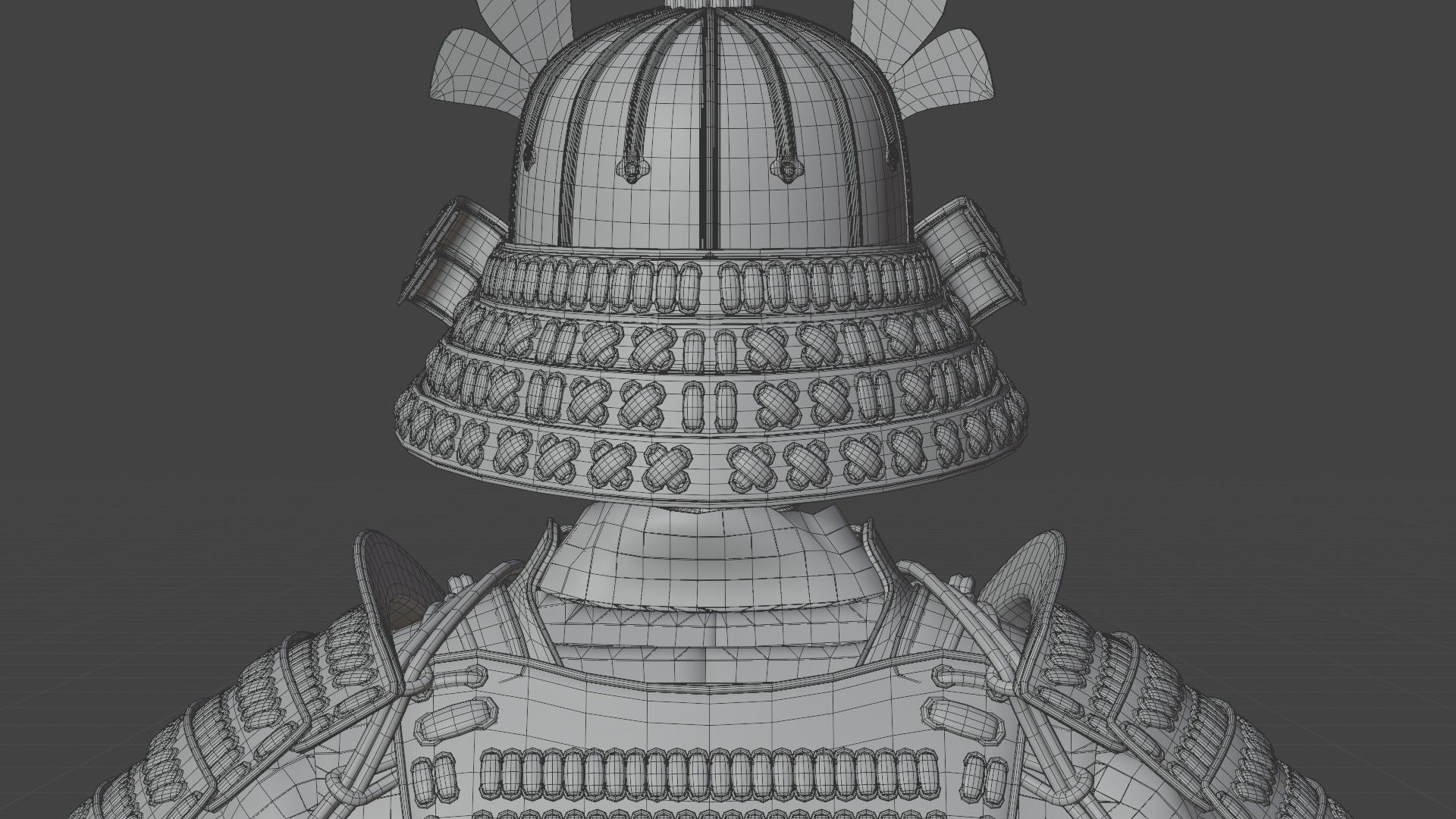 MEDIEVAL japanese Samurai 3D model_20