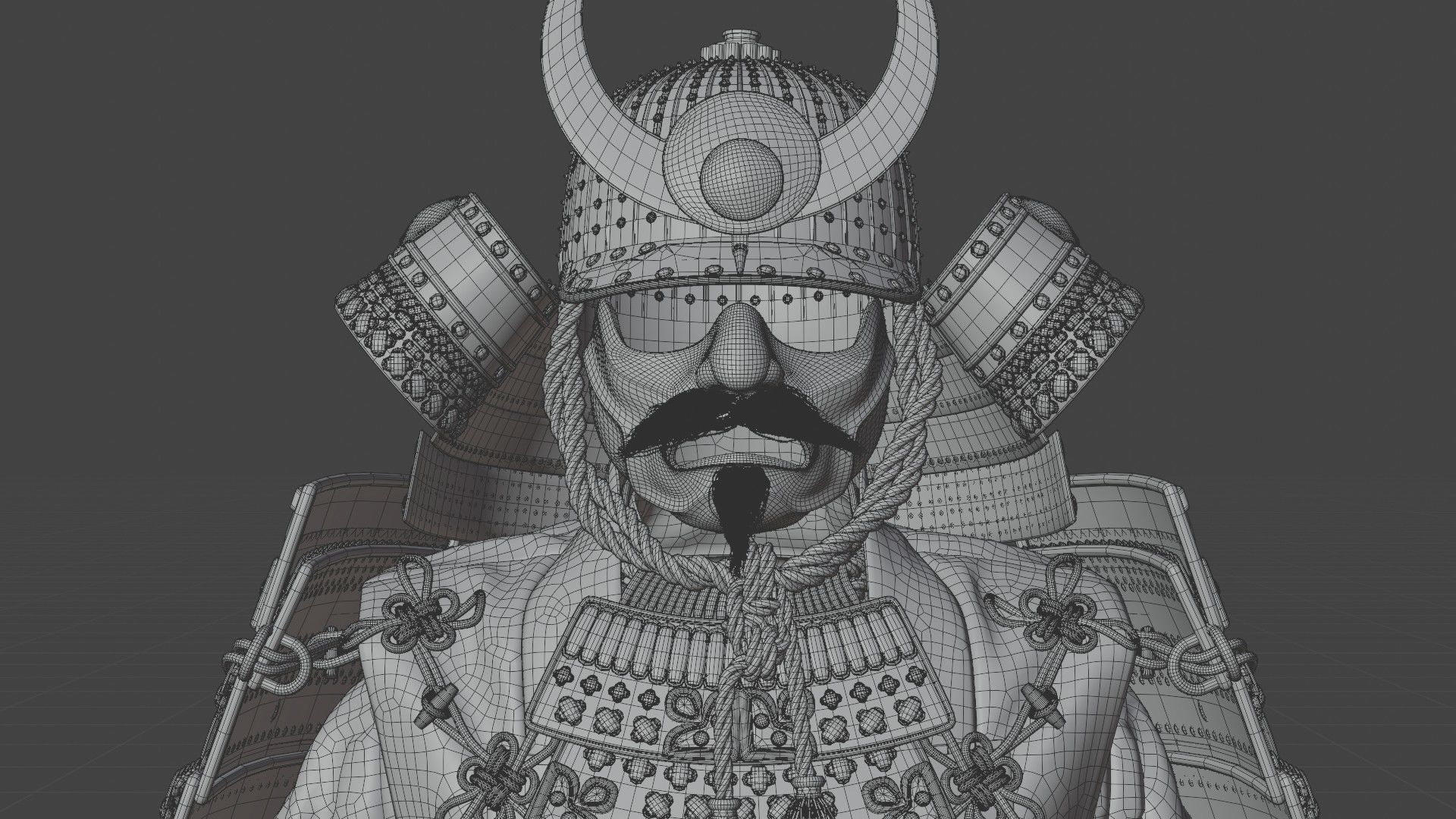 MEDIEVAL japanese Samurai 3D model_38