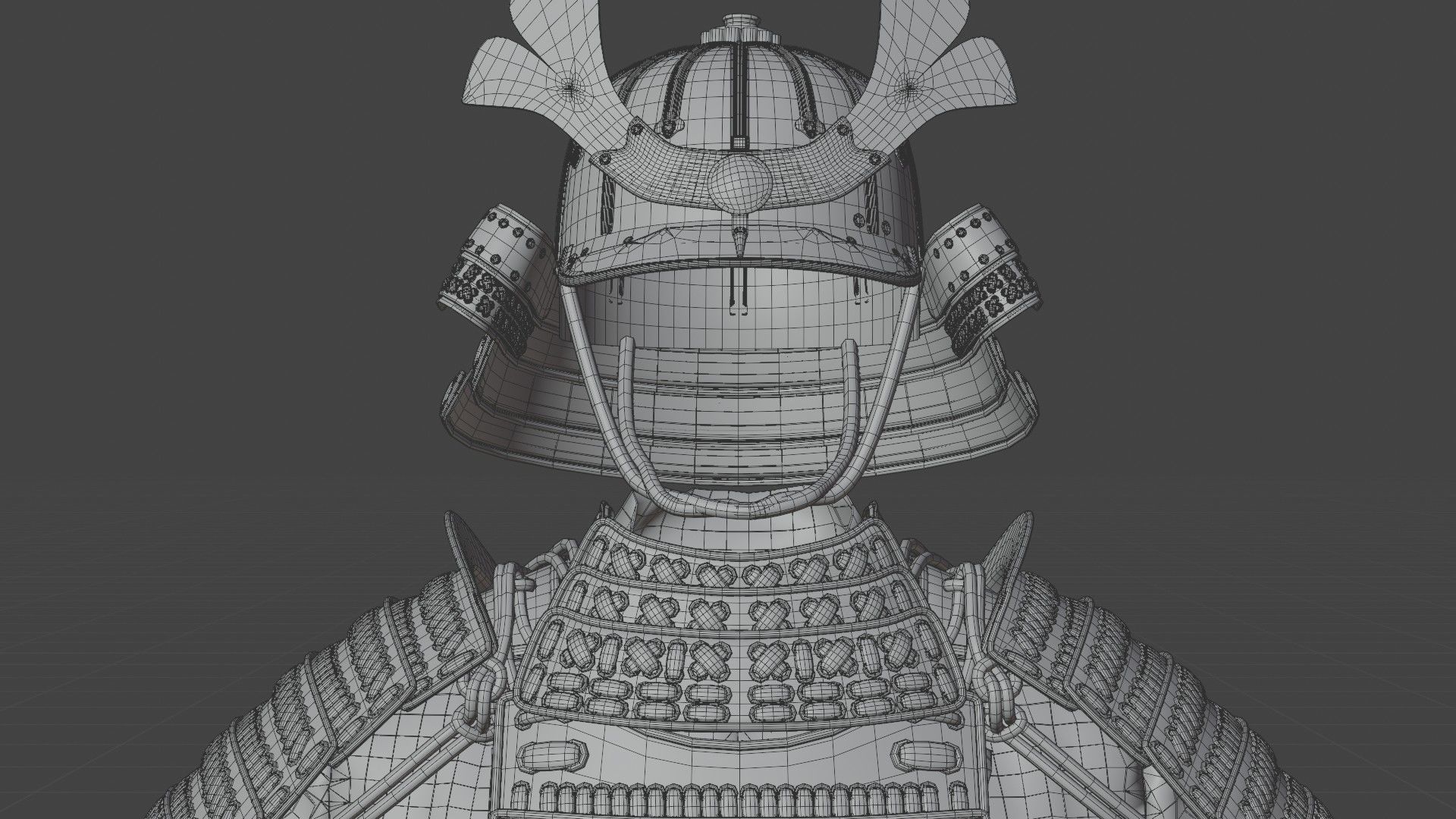 MEDIEVAL japanese Samurai 3D model_19