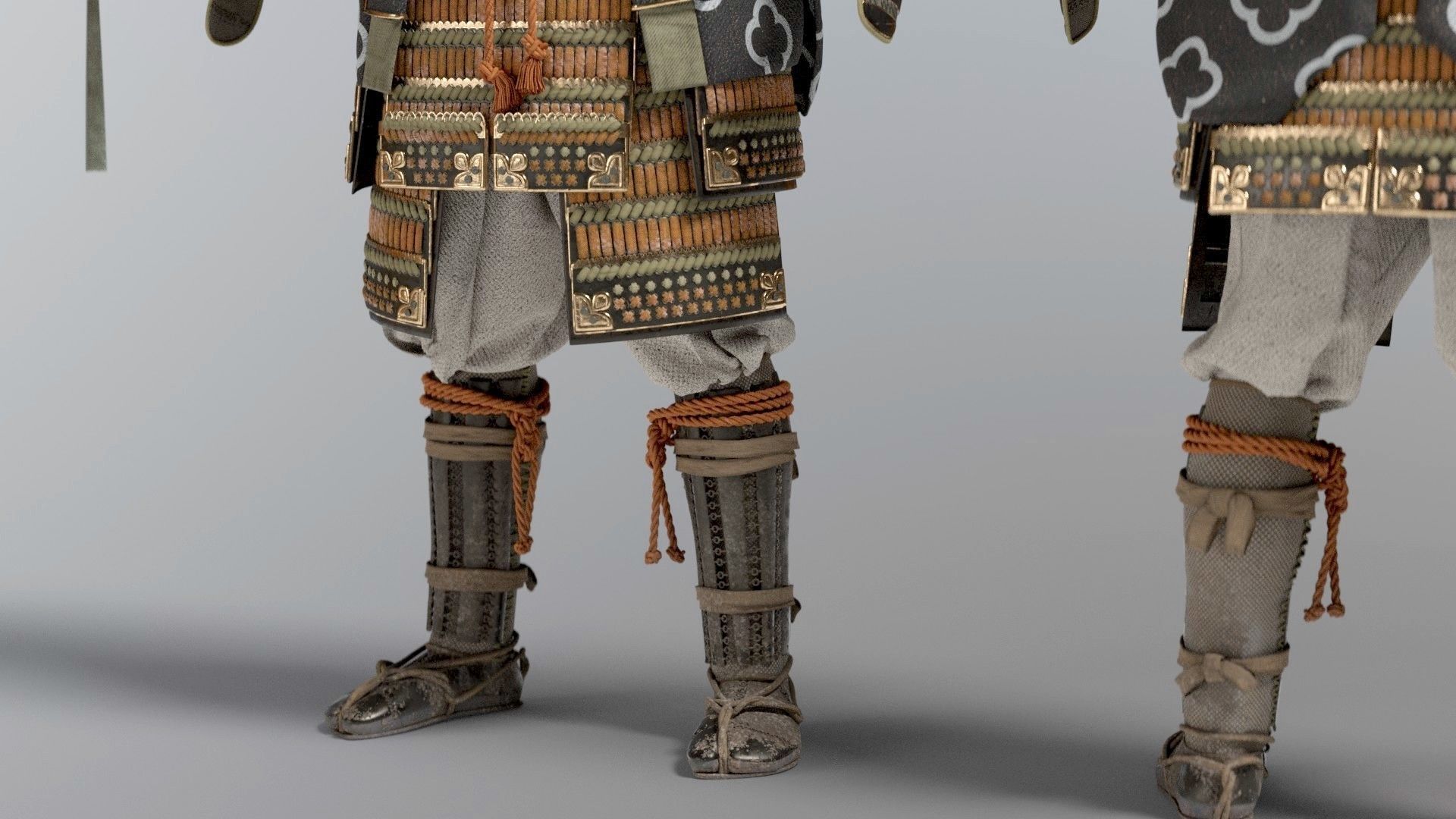MEDIEVAL japanese Samurai 3D model_27