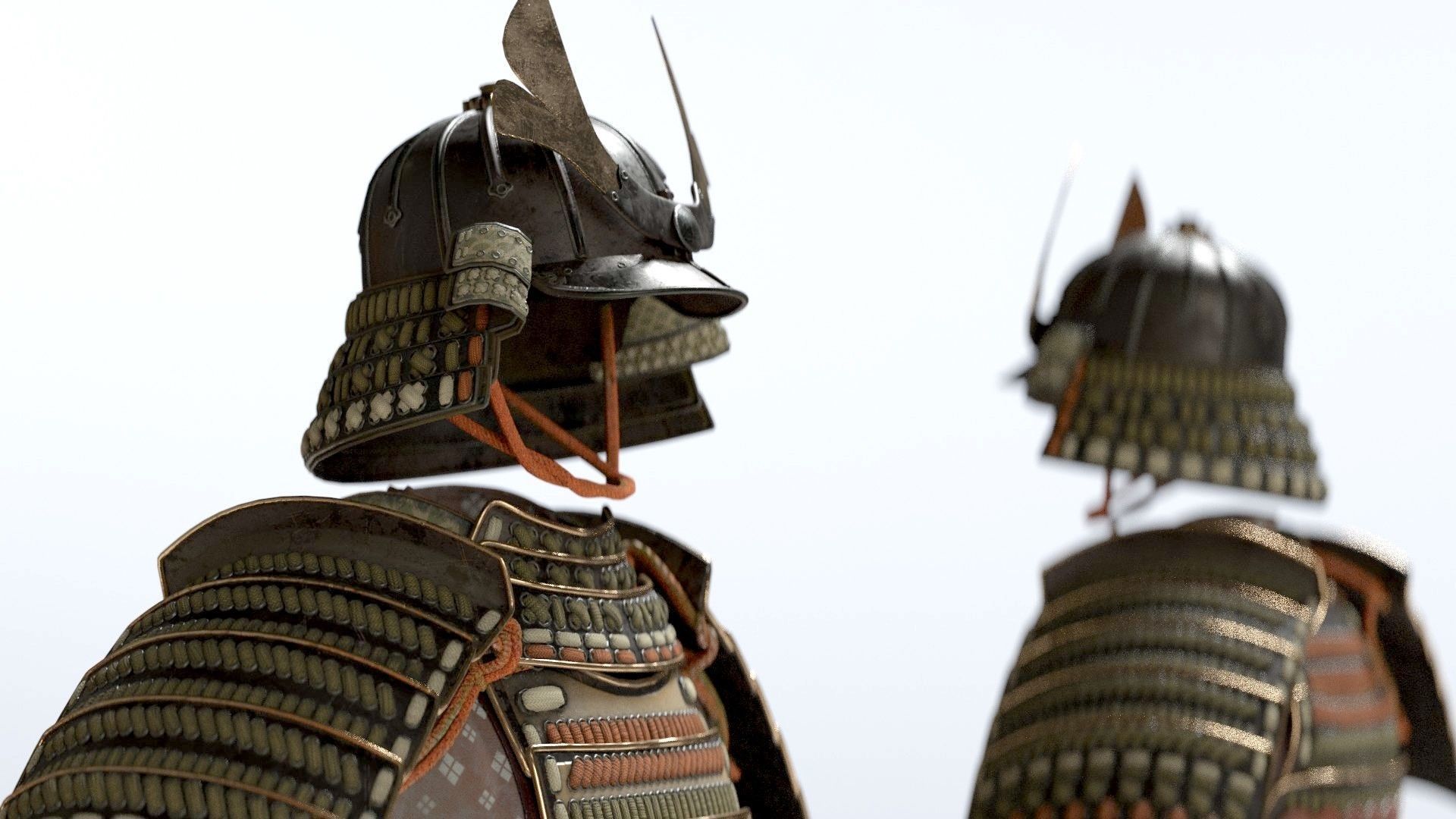 MEDIEVAL japanese Samurai 3D model_5