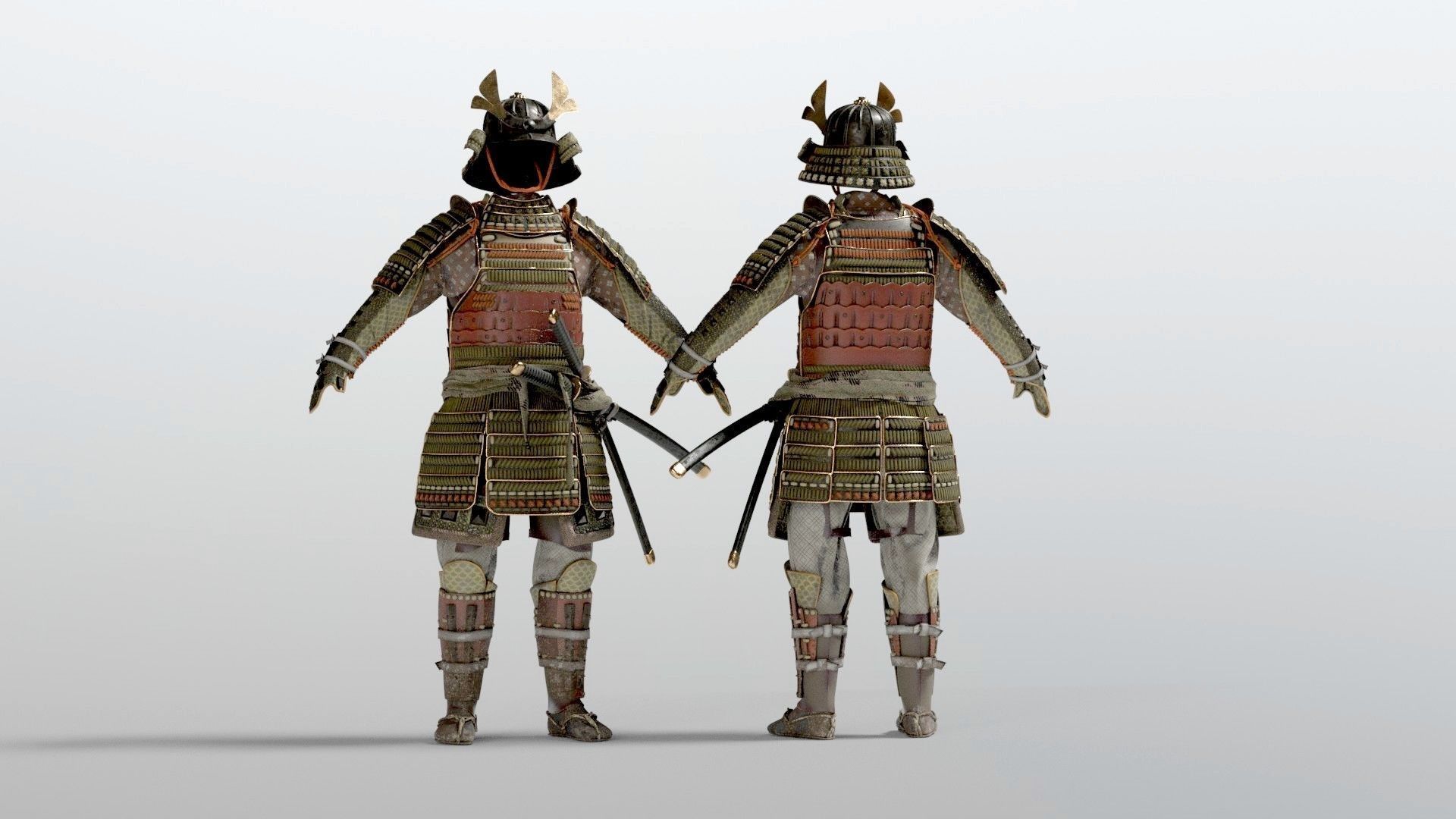 MEDIEVAL japanese Samurai 3D model_3