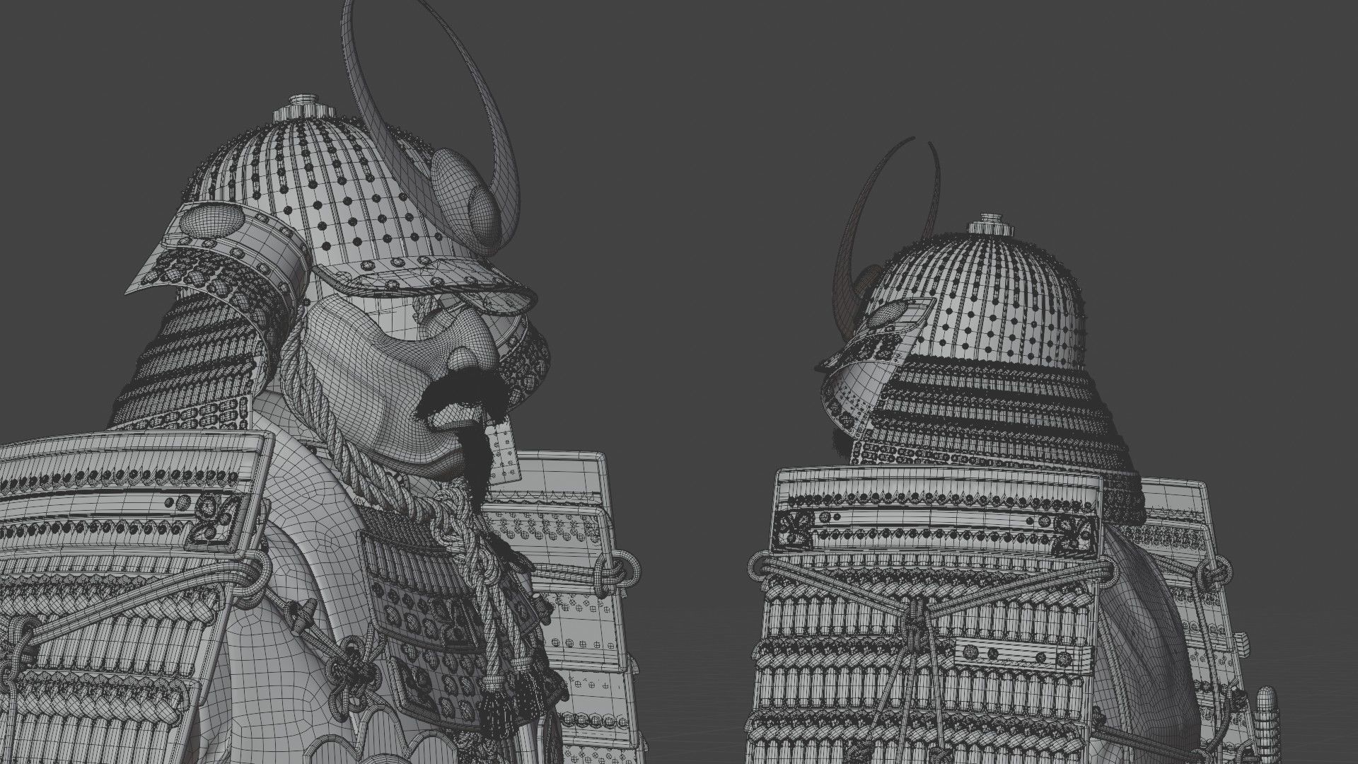 MEDIEVAL japanese Samurai 3D model_33