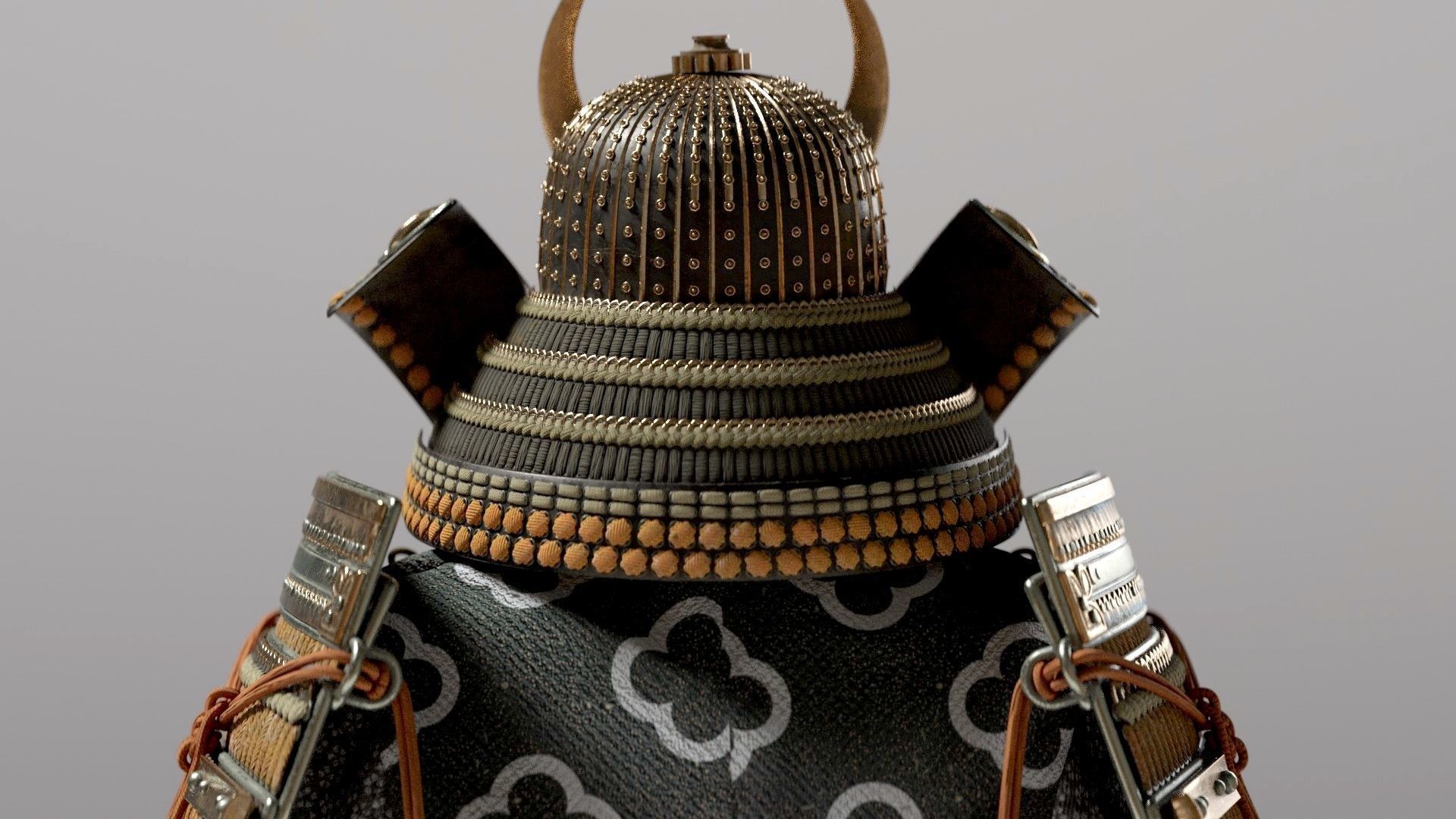MEDIEVAL japanese Samurai 3D model_29