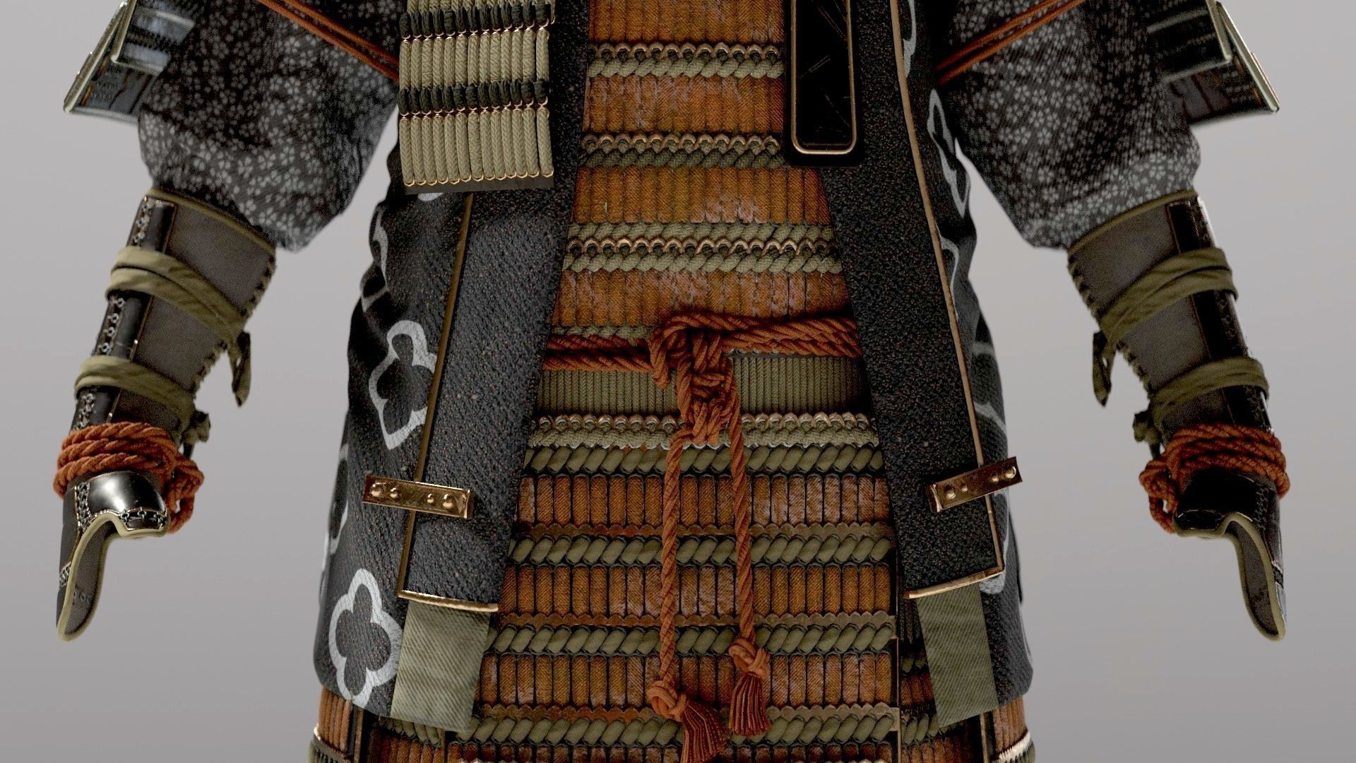 MEDIEVAL japanese Samurai 3D model_31