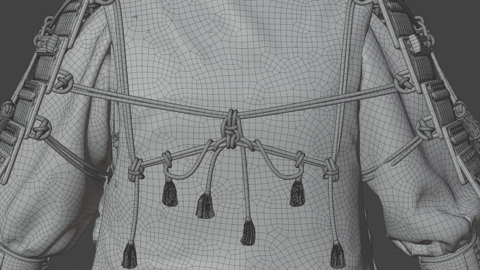 MEDIEVAL japanese Samurai 3D model_40