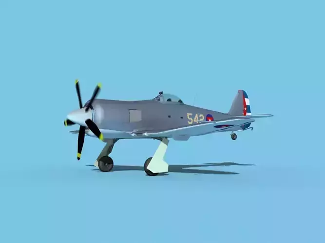 Hawker Sea Fury V16 AFC 3D model
