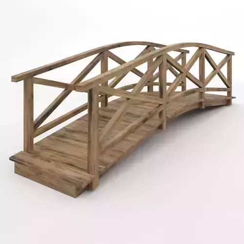 Bridge with handrails