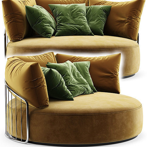 Charleston Round Sofa 3D model 2