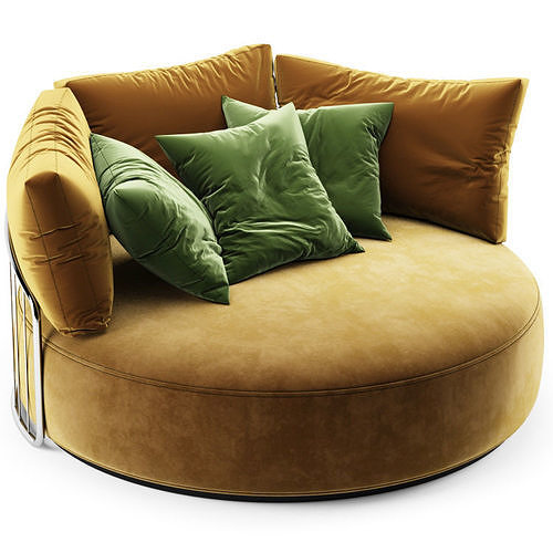 Charleston Round Sofa 3D model 3