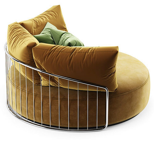 Charleston Round Sofa 3D model 4
