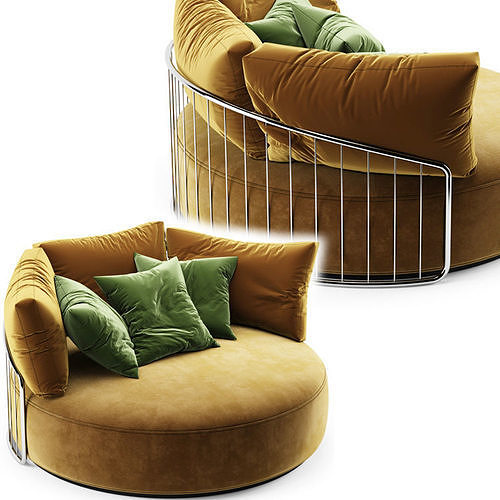 Charleston Round Sofa 3D model 6