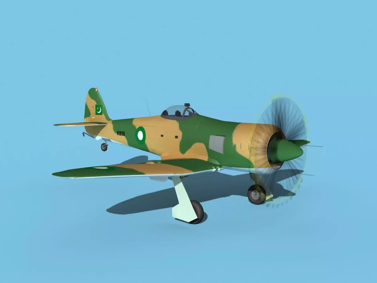 Hawker Sea Fury V18 Pakistan AF 3D model