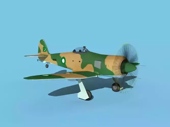 Hawker Sea Fury V18 Pakistan AF 3D model