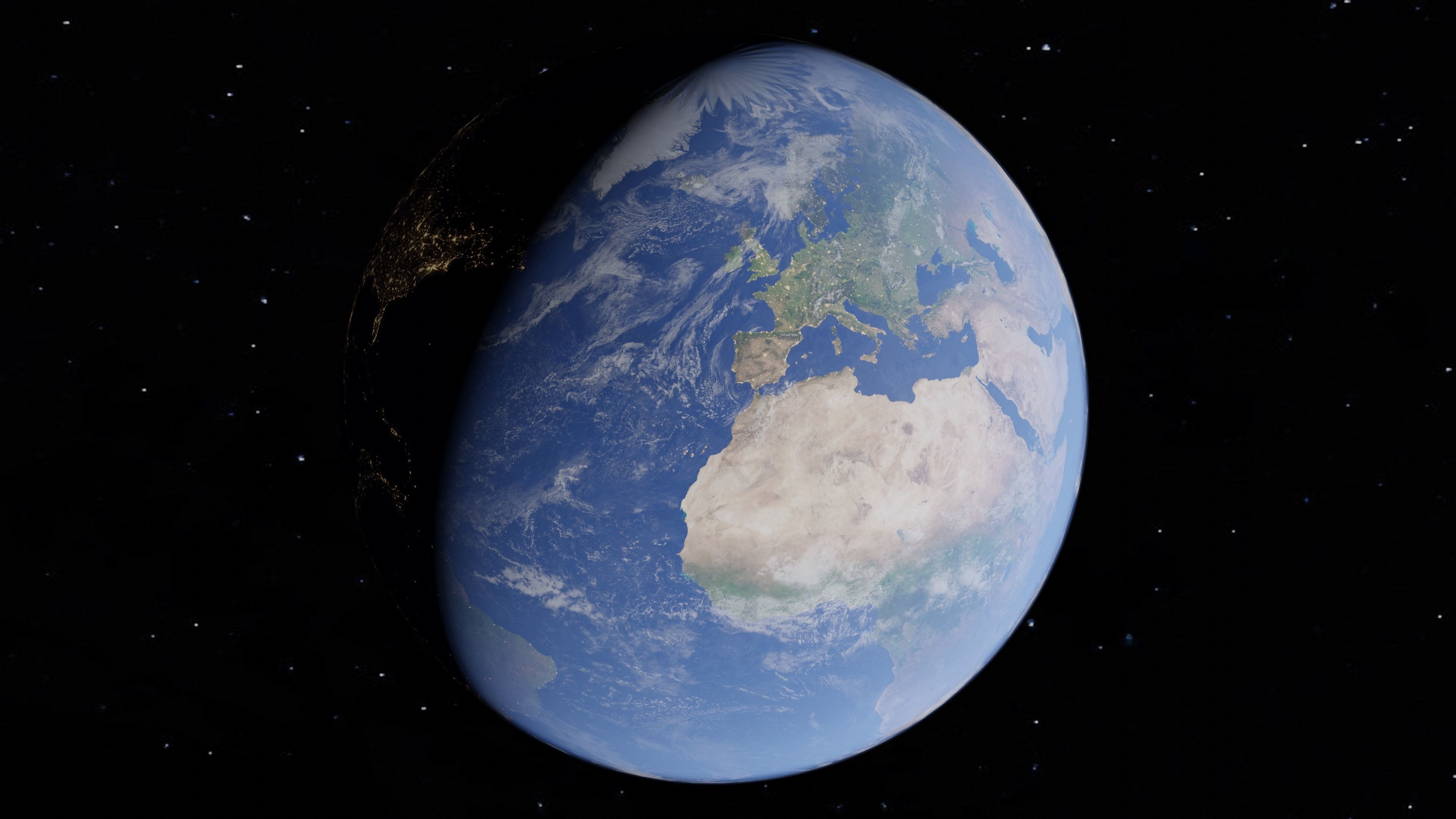 Realistic Earth with 8K Textures 3D model_3