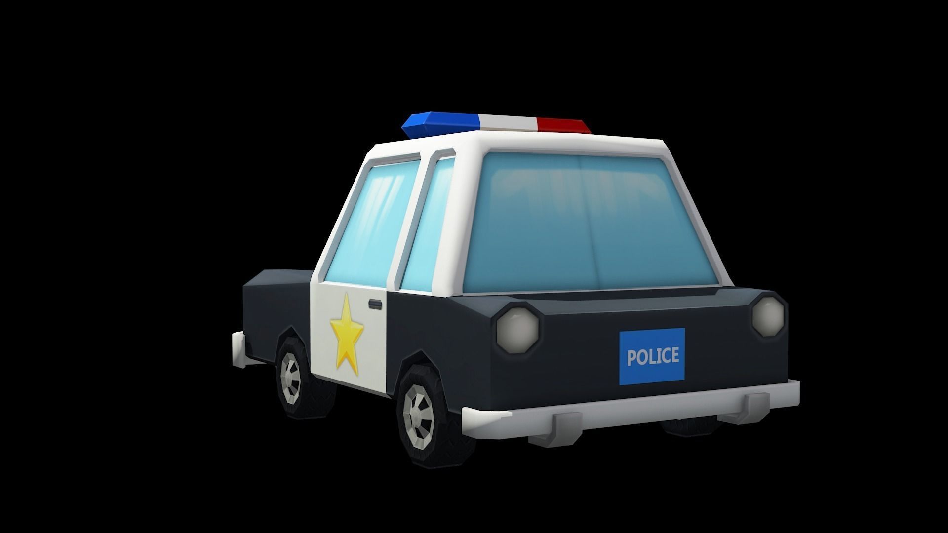 Police Car 3D print model_2