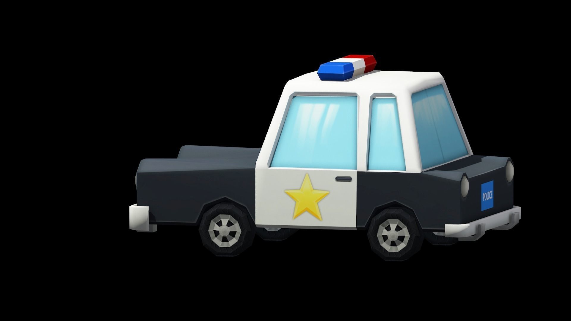 Police Car 3D print model_1