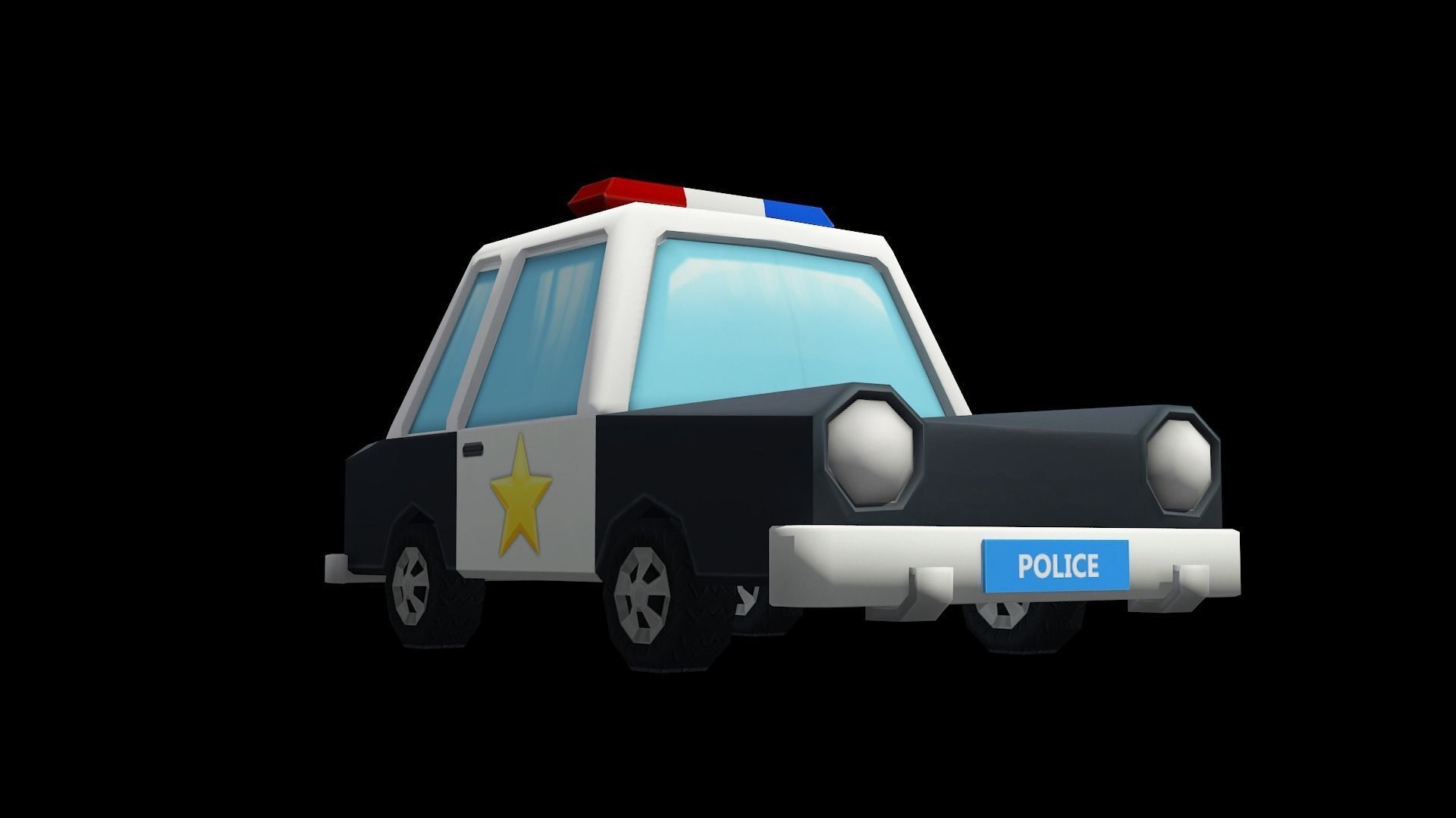 Police Car 3D print model_0