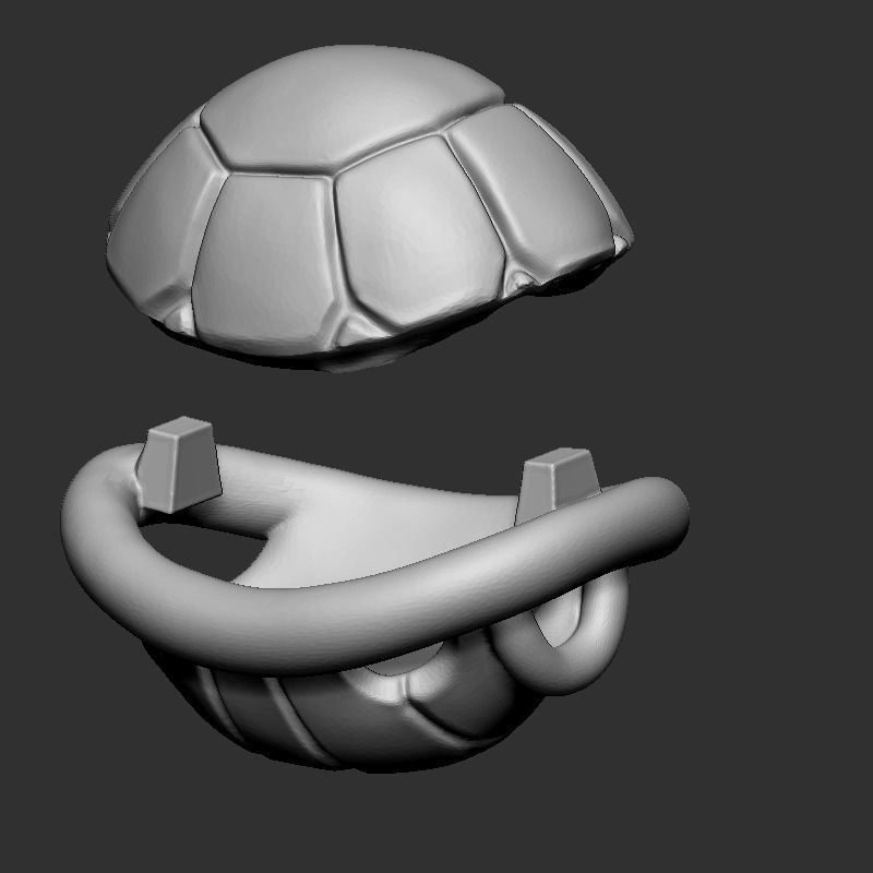 Turtle Shell Fan Art for 3D Print Model 3D print model_3