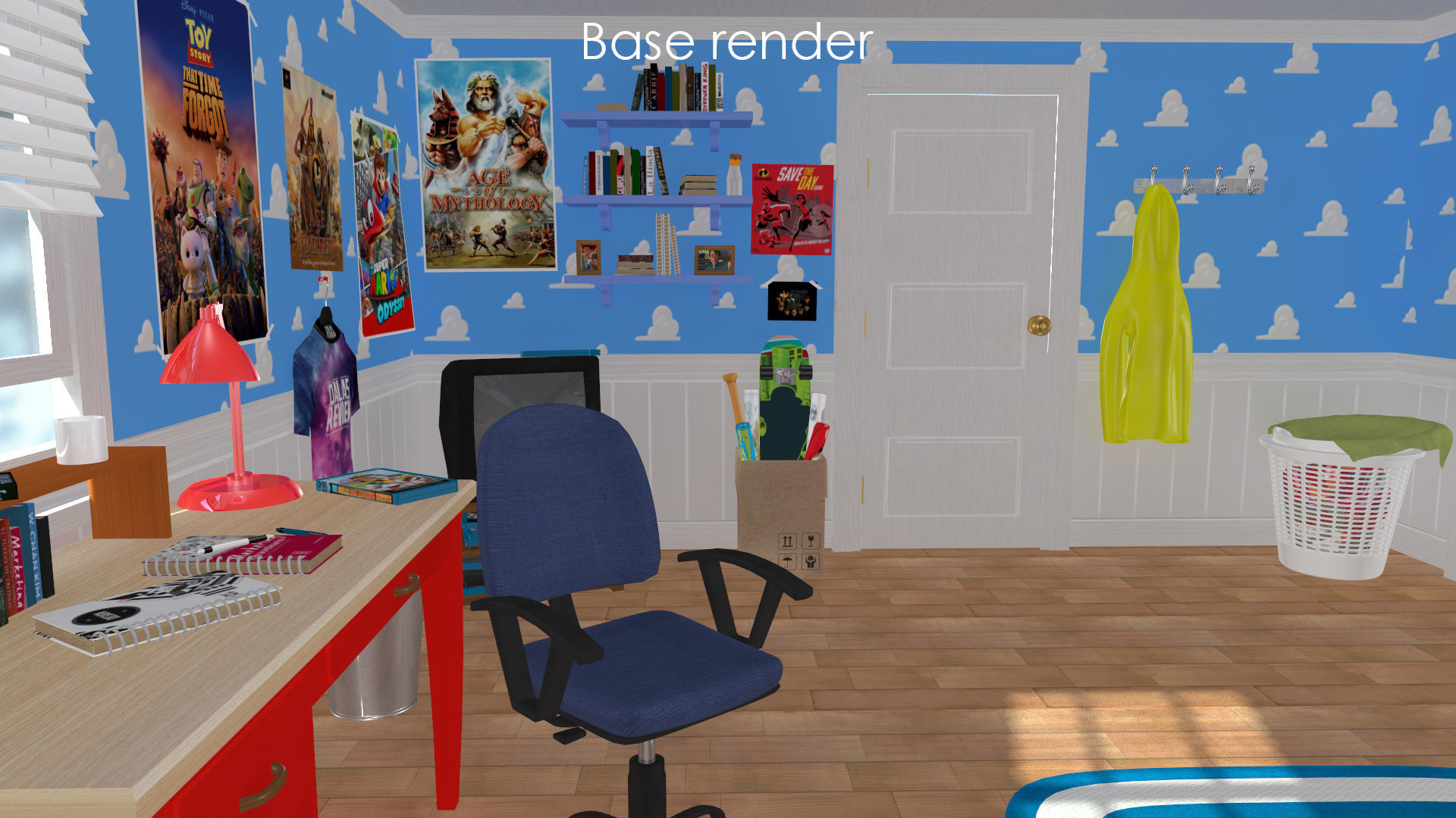 3D Cartoon bedroom environment from Toy Story 3D model_11
