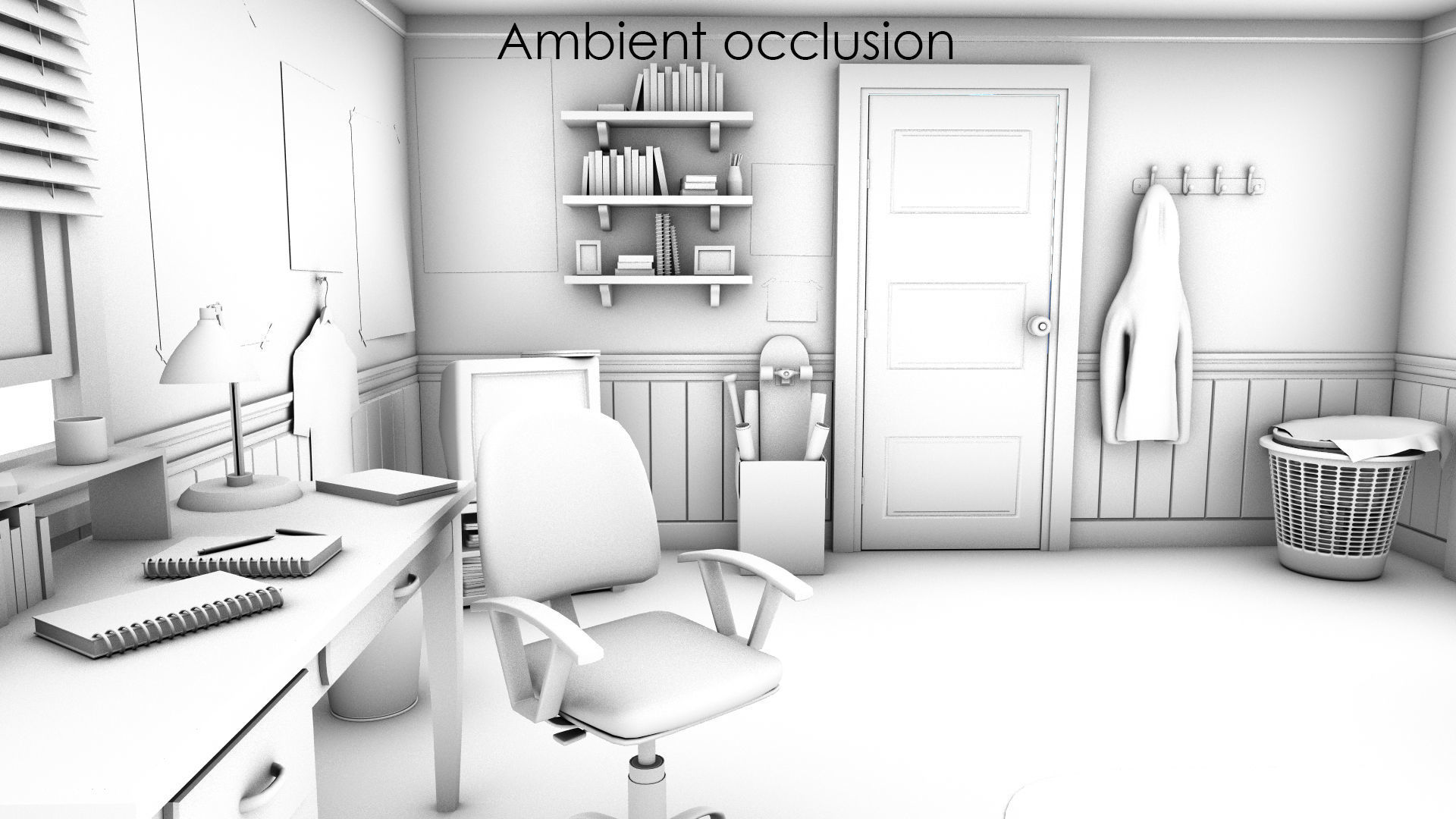 3D Cartoon bedroom environment from Toy Story 3D model_16