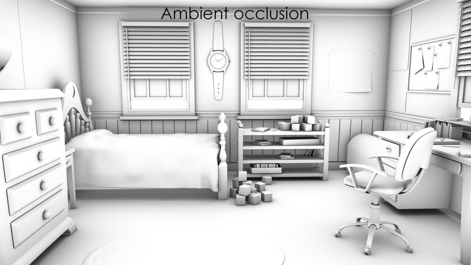 3D Cartoon bedroom environment from Toy Story 3D model_13