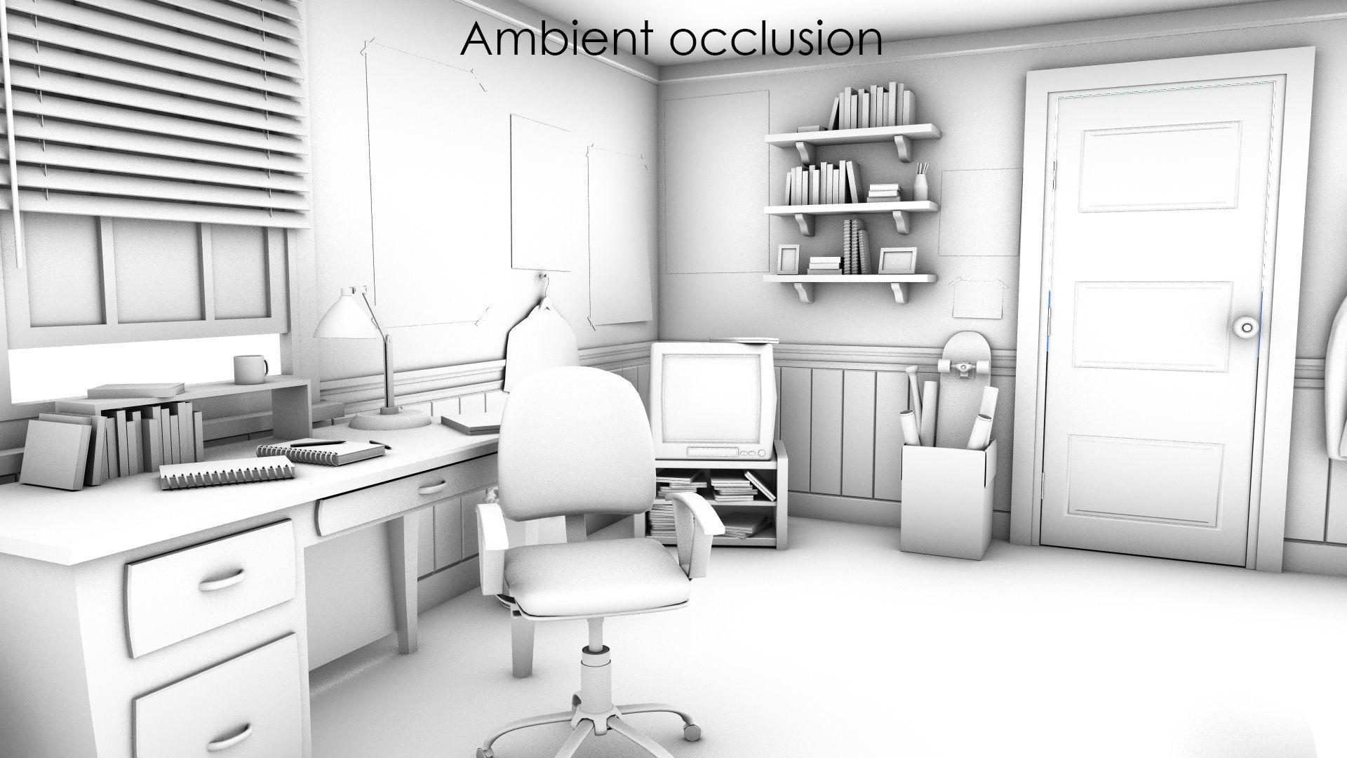 3D Cartoon bedroom environment from Toy Story 3D model_15