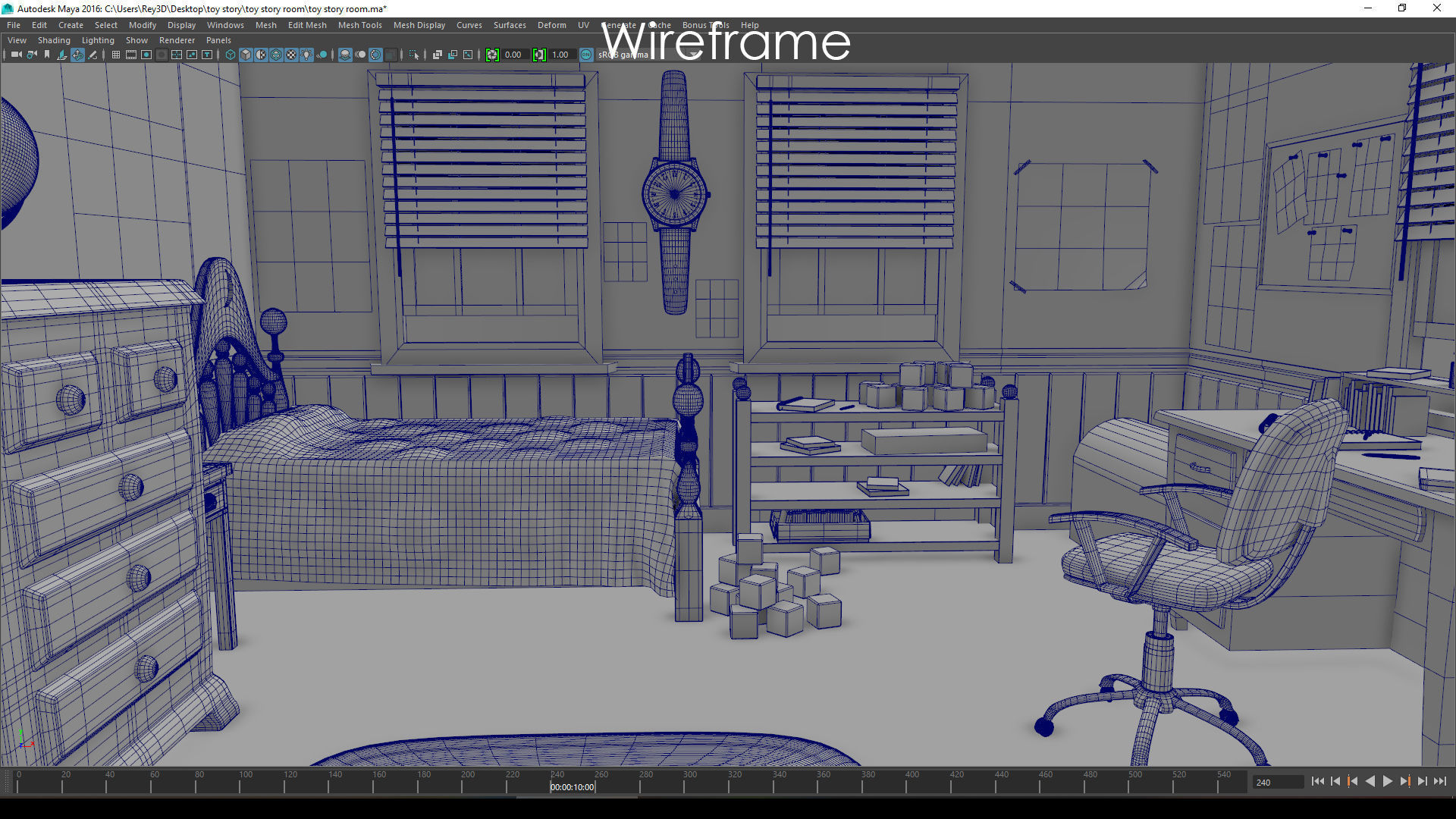3D Cartoon bedroom environment from Toy Story 3D model_21