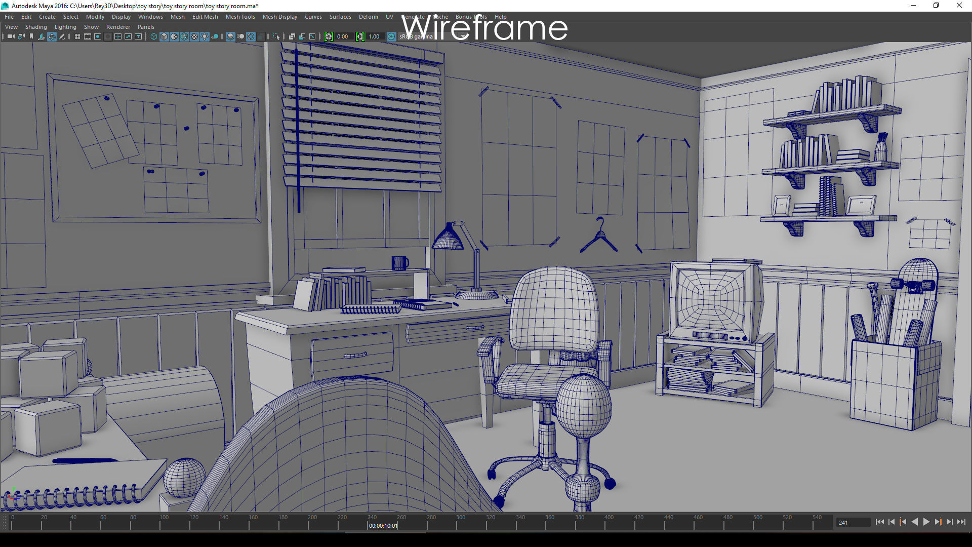 3D Cartoon bedroom environment from Toy Story 3D model_22