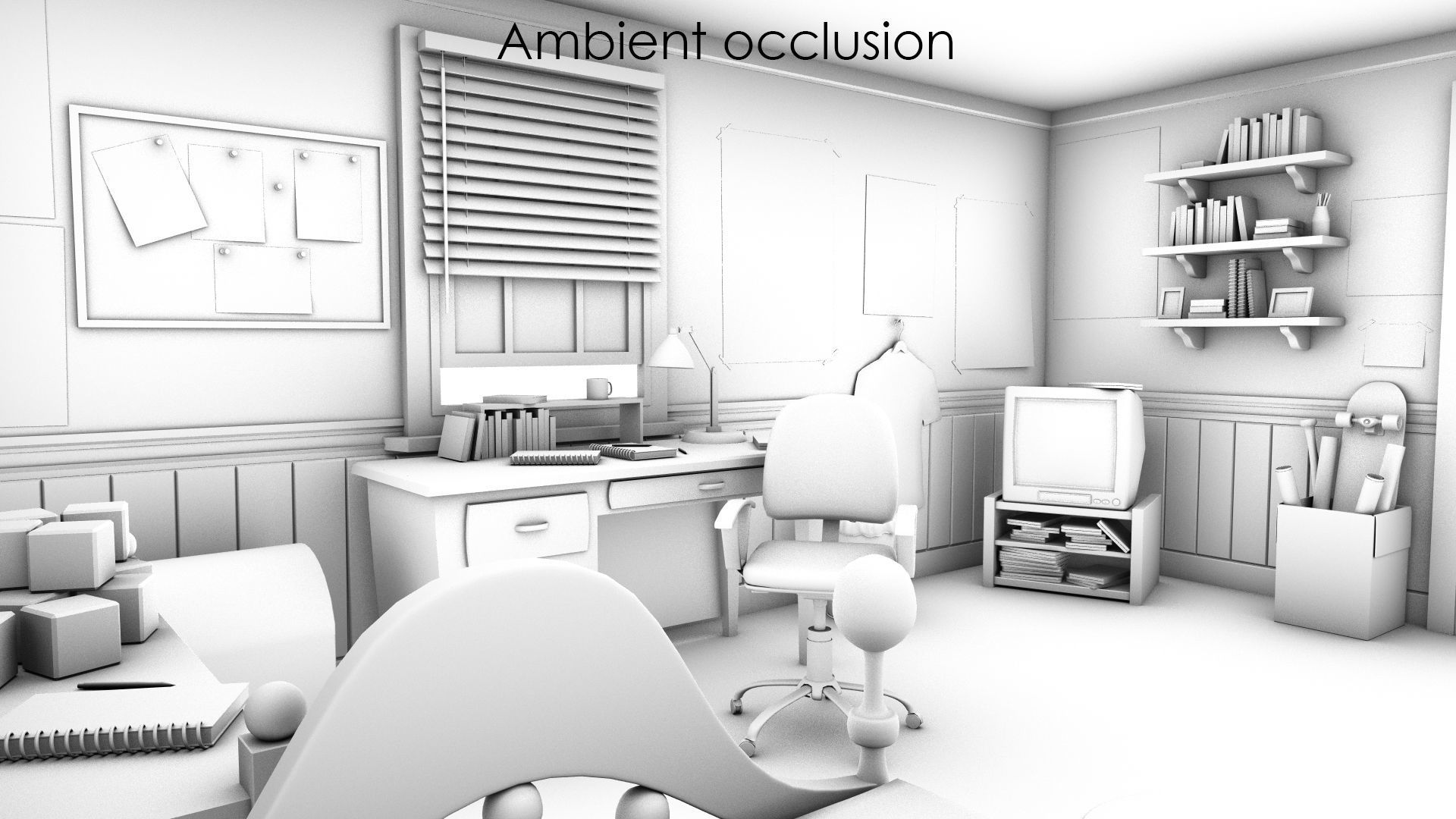 3D Cartoon bedroom environment from Toy Story 3D model_14