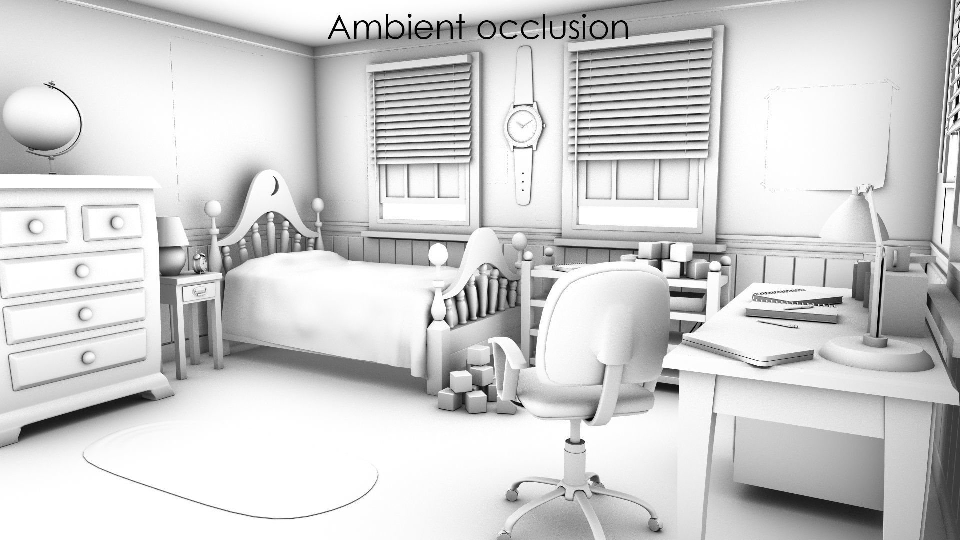 3D Cartoon bedroom environment from Toy Story 3D model_12