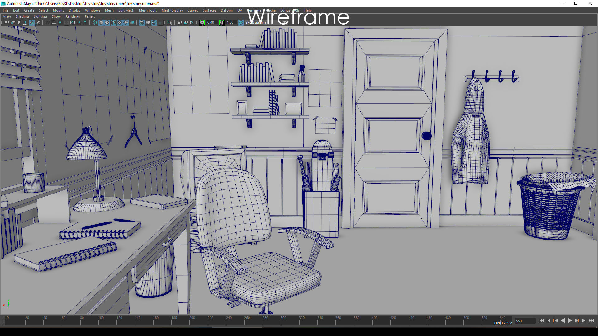 3D Cartoon bedroom environment from Toy Story 3D model_23