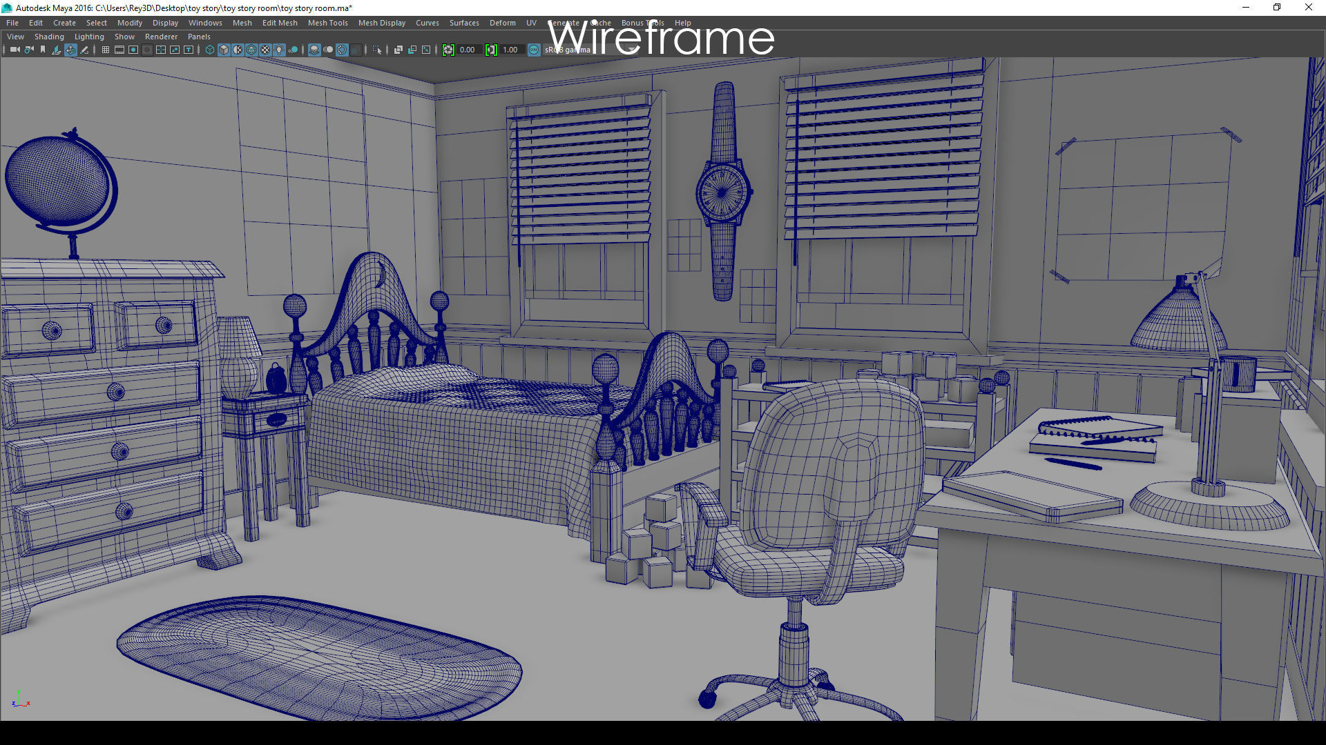3D Cartoon bedroom environment from Toy Story 3D model_20