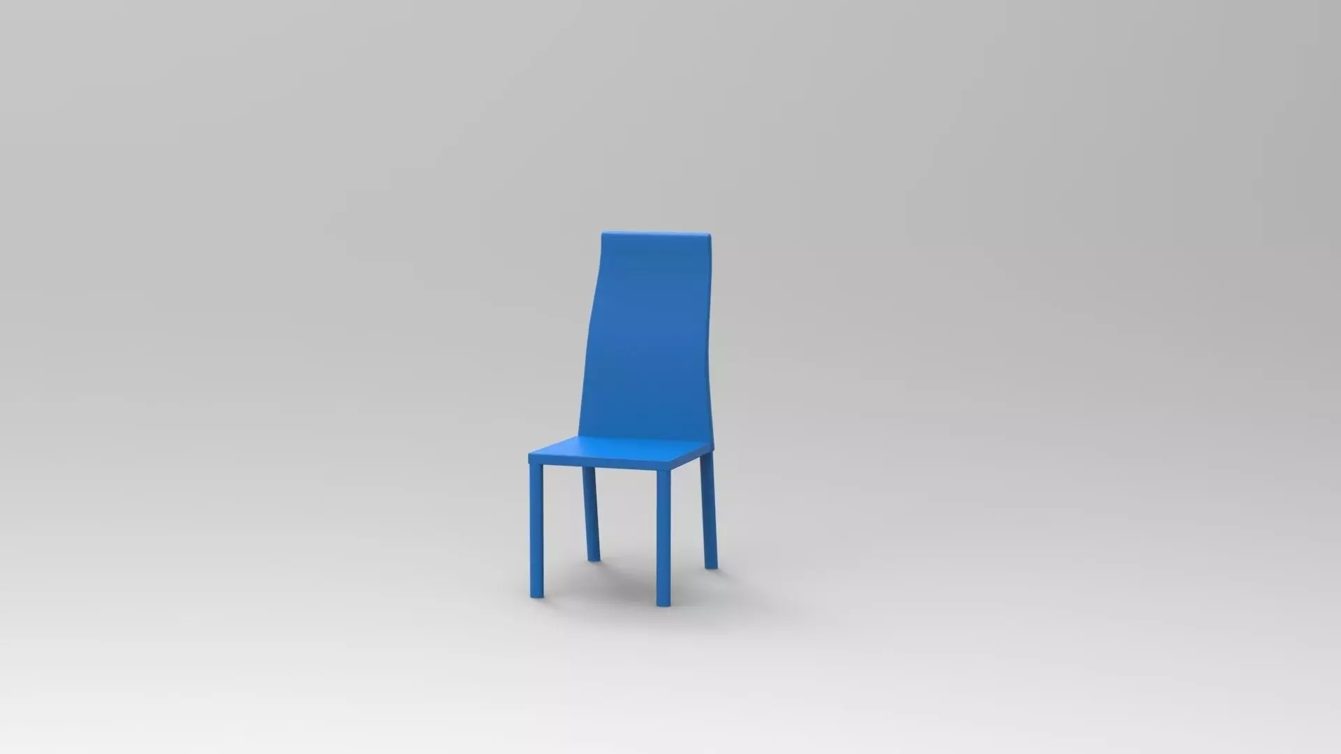 simple chair Low-poly 3D model_0
