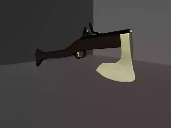 ancient gun Low-poly 3D model