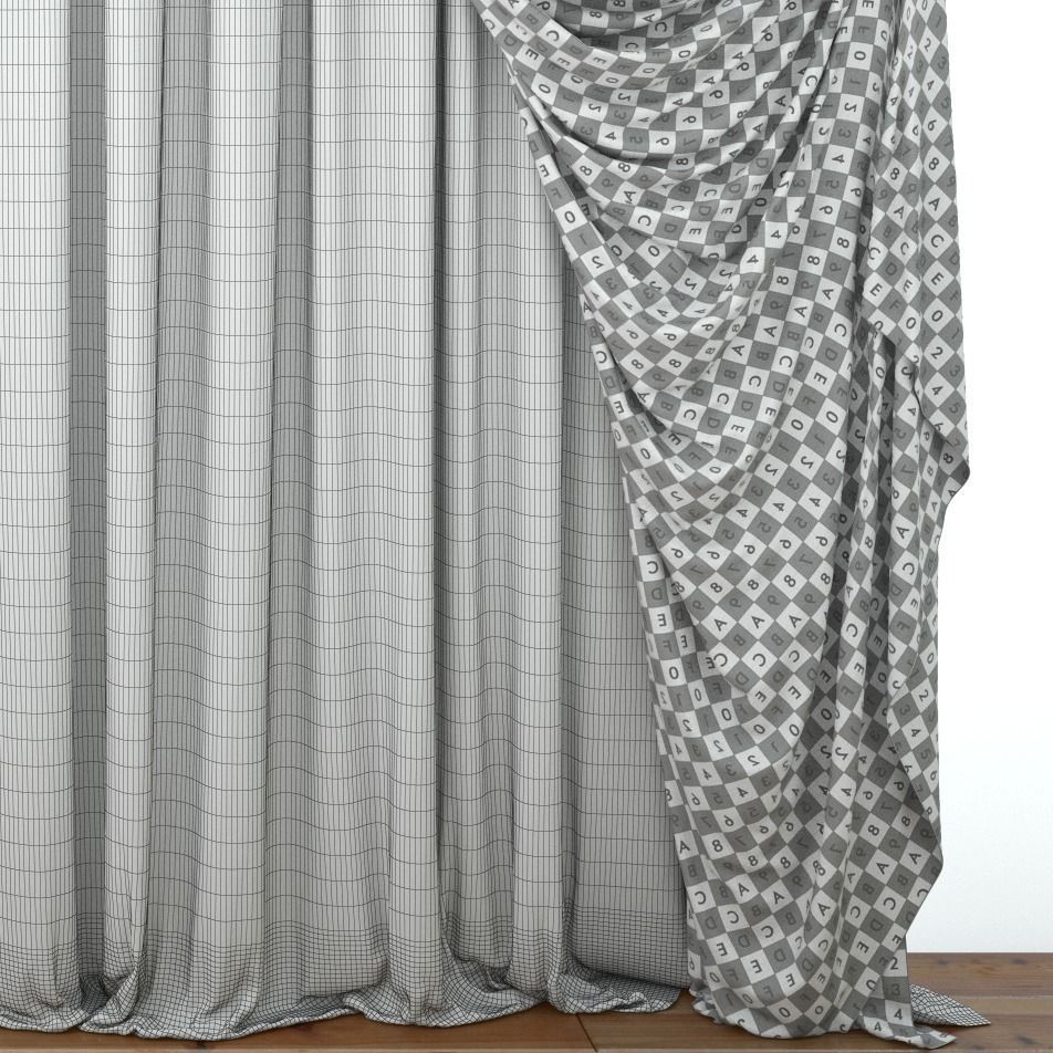 Curtain - 3D model_1