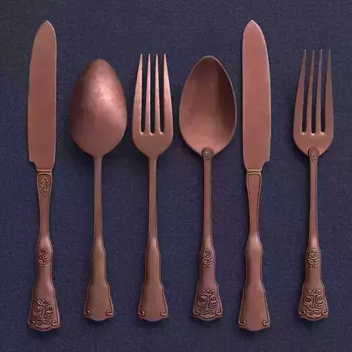 Antique Cutlery Set 3D model
