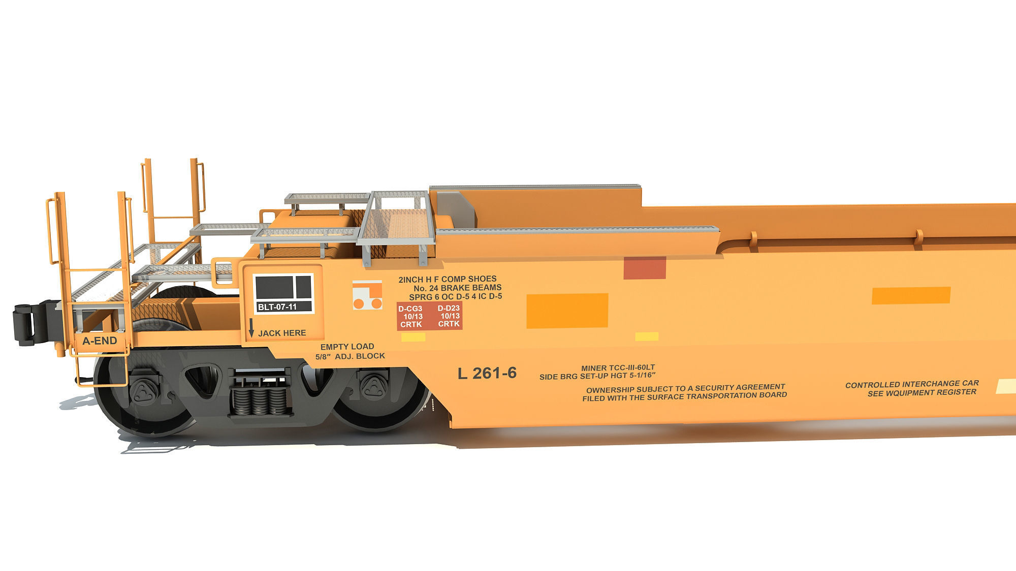 Railroad Double Stack Cars 3D model_18
