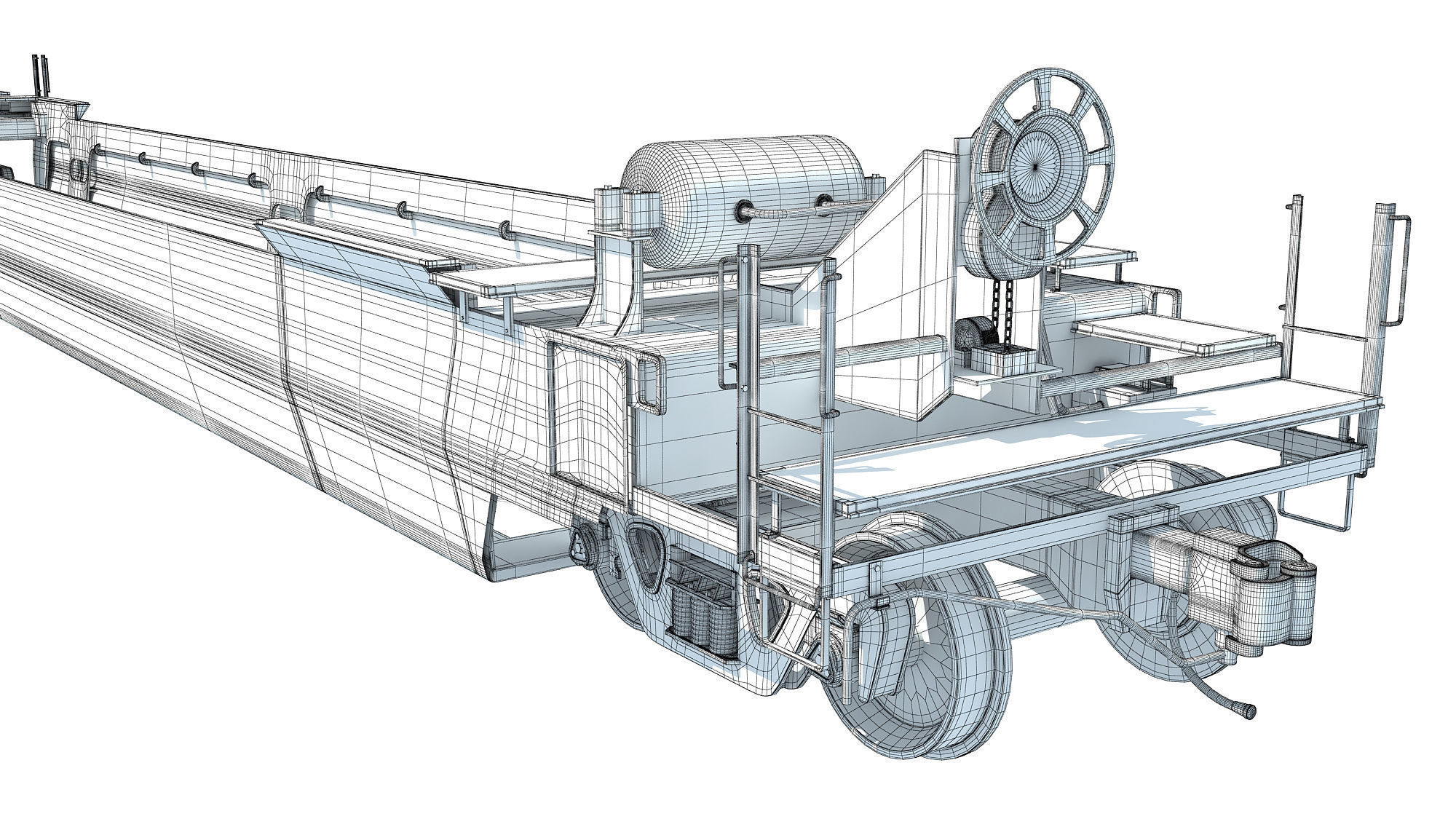 Railroad Double Stack Cars 3D model_22