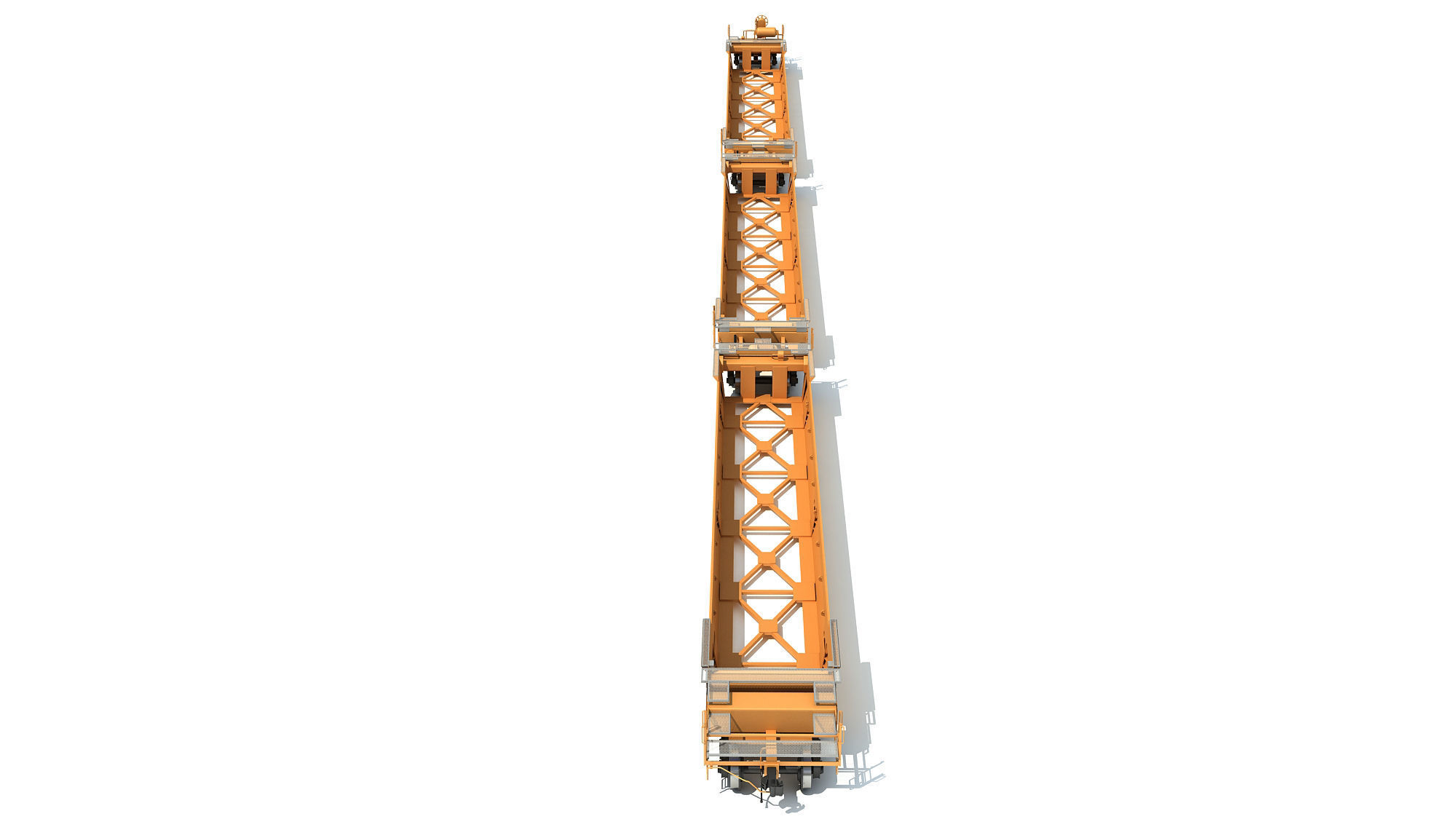 Railroad Double Stack Cars 3D model_4