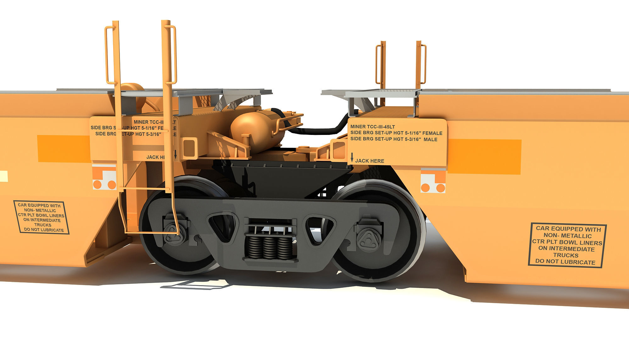 Railroad Double Stack Cars 3D model_16