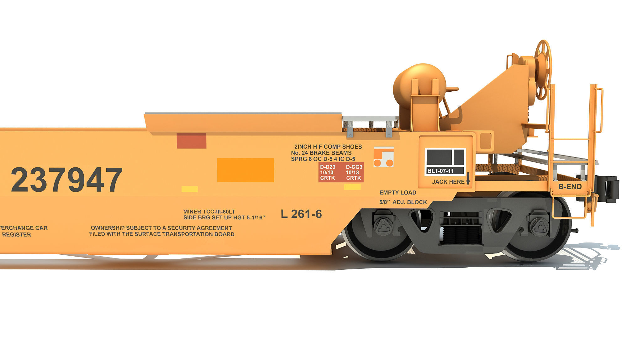 Railroad Double Stack Cars 3D model_12