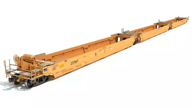 Railroad Double Stack Cars 3D model