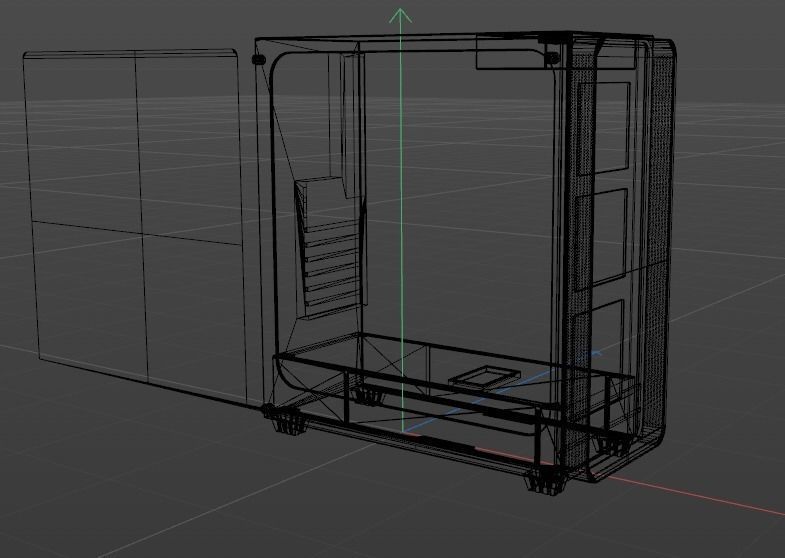 PC case with glass sides 3D model_4