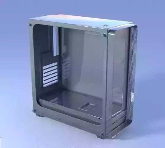PC case with glass sides 3D model